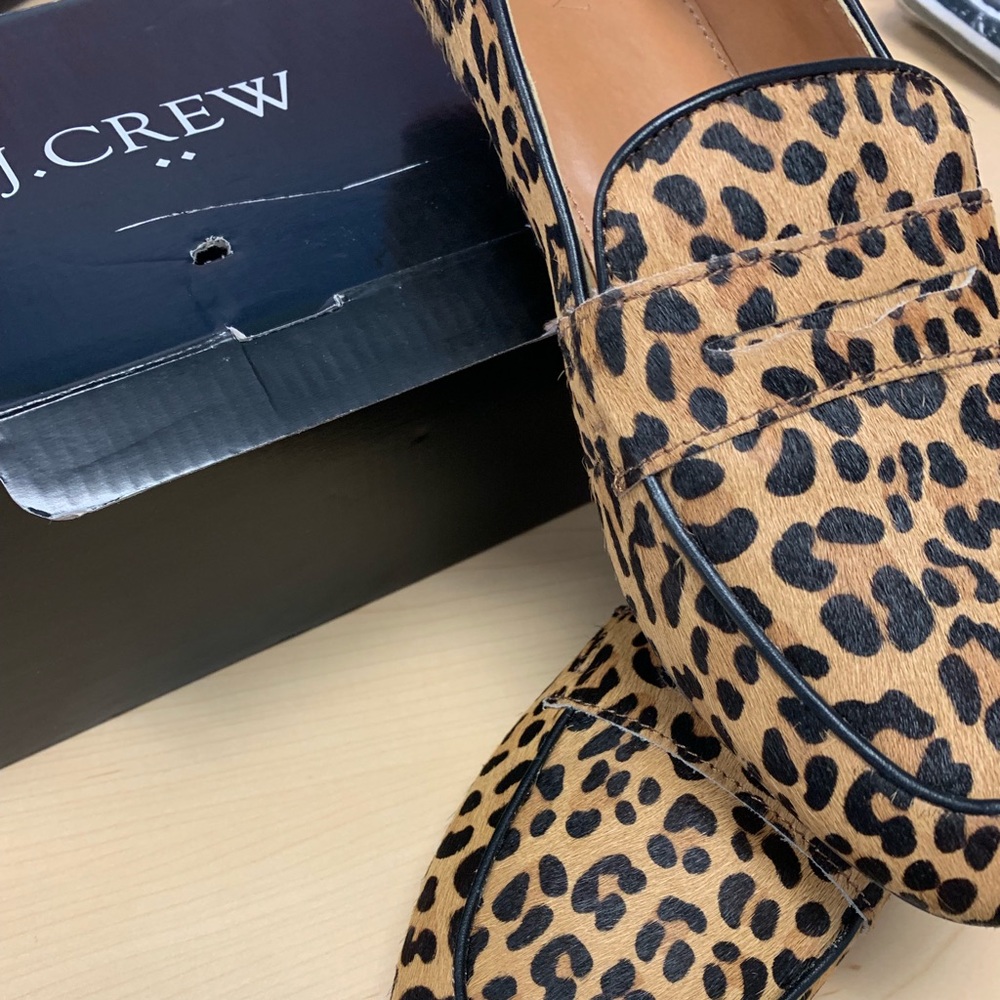 JCrew Leopard flats 10.5
